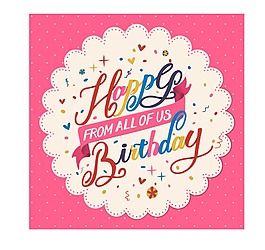 彩色生日花紋