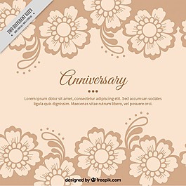 復(fù)古風(fēng)格的花卉周年紀(jì)念
