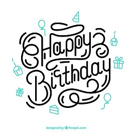 生日快樂字樣