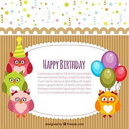 快樂生日卡片模板
