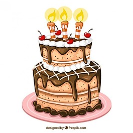 生日蛋糕的插圖