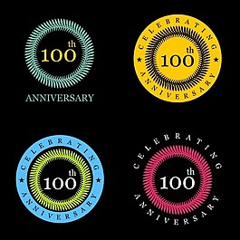 100年庆祝标签