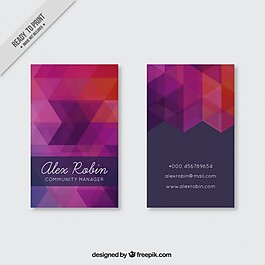 帶有平面三角形的名片