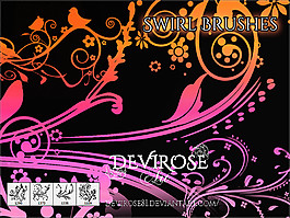 時(shí)尚的藤蔓花紋裝飾PS筆刷