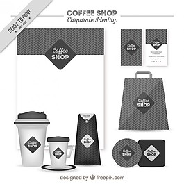 幾何灰咖啡店企業(yè)形象