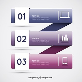 紫色絲帶的信息圖表