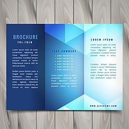 三倍的多邊形形狀，宣傳冊設計