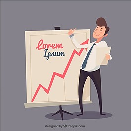 圖模板的快樂(lè)商人