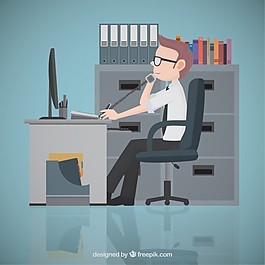 在辦公室的企業(yè)家