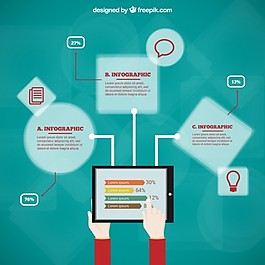在線教育infography模板