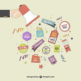 購物和銷售折扣標簽