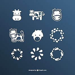 牛奶標識模板