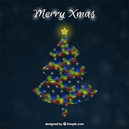 圣誕樹上的燈