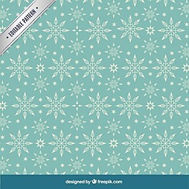中文摘要藍(lán)綠雪花圖案