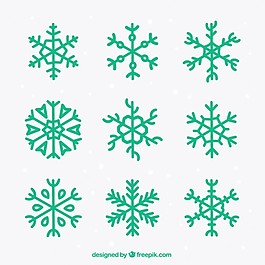 绿色雪花图标