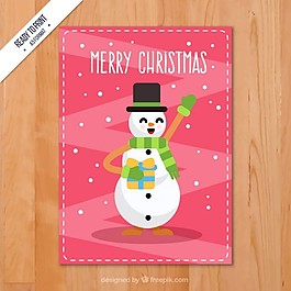 雪人的圣誕卡