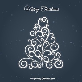白色的裝飾圣誕樹(shù)