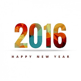 幾何幸福的新年卡片