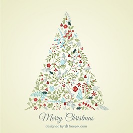 花的圣誕卡