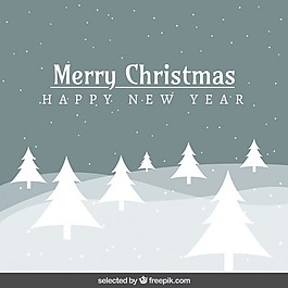 雪景圣誕卡