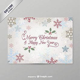 CMYK圣誕卡的雪花