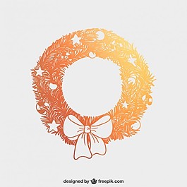 橙色的圣誕花環(huán)