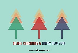 幾何圣誕樹明信片