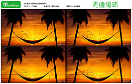 海邊夕陽背景素材 無縫循環
