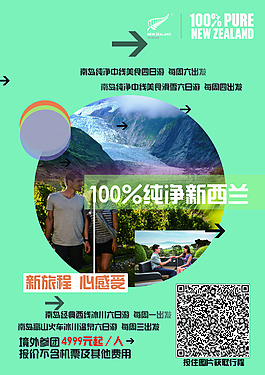 新西蘭旅游海報南島