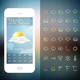 智能手機 氣象APP UI
