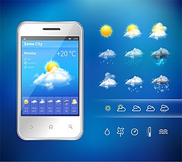 智能手機 氣象APP UI
