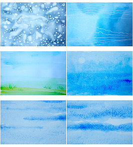 蓝色水彩背景