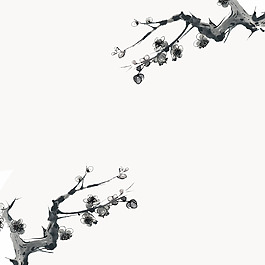 簡(jiǎn)約中國(guó)風(fēng)水墨花樹(shù)枝背景