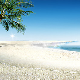 夏季海灘主圖背景