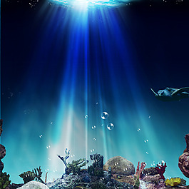 炫酷海底世界背景圖