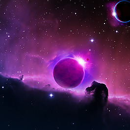 炫酷大氣星空背景圖