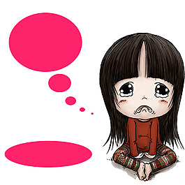 創(chuàng)意可愛卡通女孩促銷背景圖