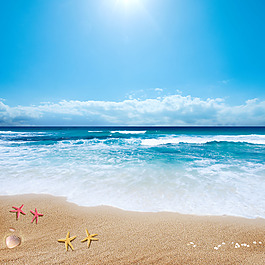 夏日沙灘背景