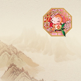 中國風(fēng)猴年背景