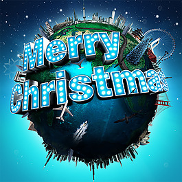 圣誕節藍色背景