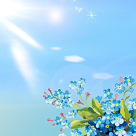 清新花朵背景