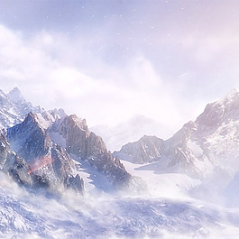 冬季雪山促銷背景