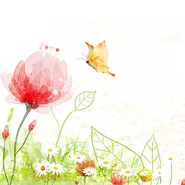 手繪花朵促銷推廣圖主圖背景圖