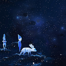 科幻星空促銷推廣主圖背景圖