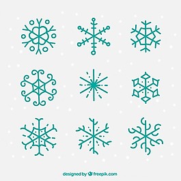 綠色的雪花收藏