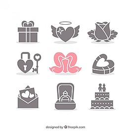 情人節(jié)和婚禮圖標