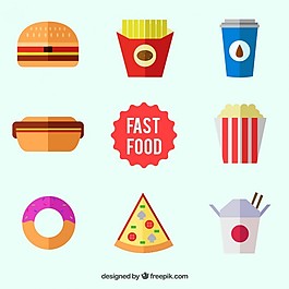 快速食品圖標集