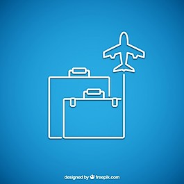 飛機和行李圖標