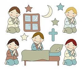 男孩祈禱