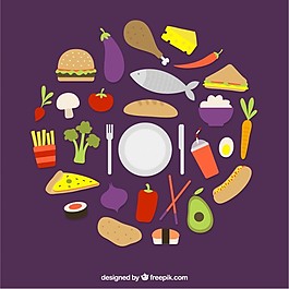 各种各样的食物